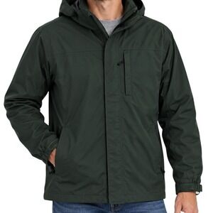 LL Bean Dark Green Trail Model Rain Jacket Men's Tall XL